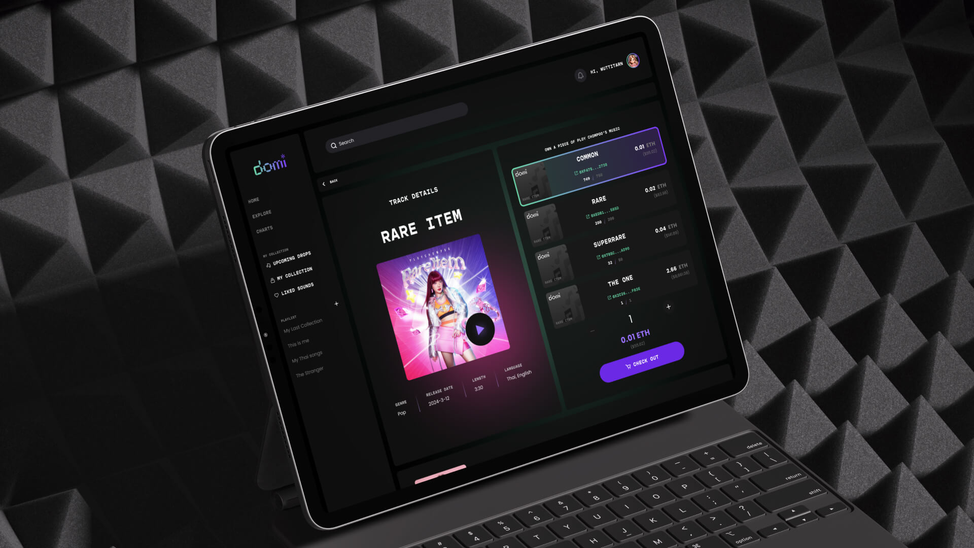 Domi — Music NFT Platform process image 1